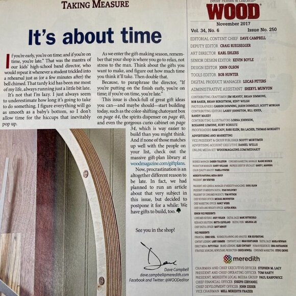 Wood Woodworking Magazine Vol 34 Issue 250 No 6 Nov 2017 Tips Tricks  Techniques - Picture 5 of 9